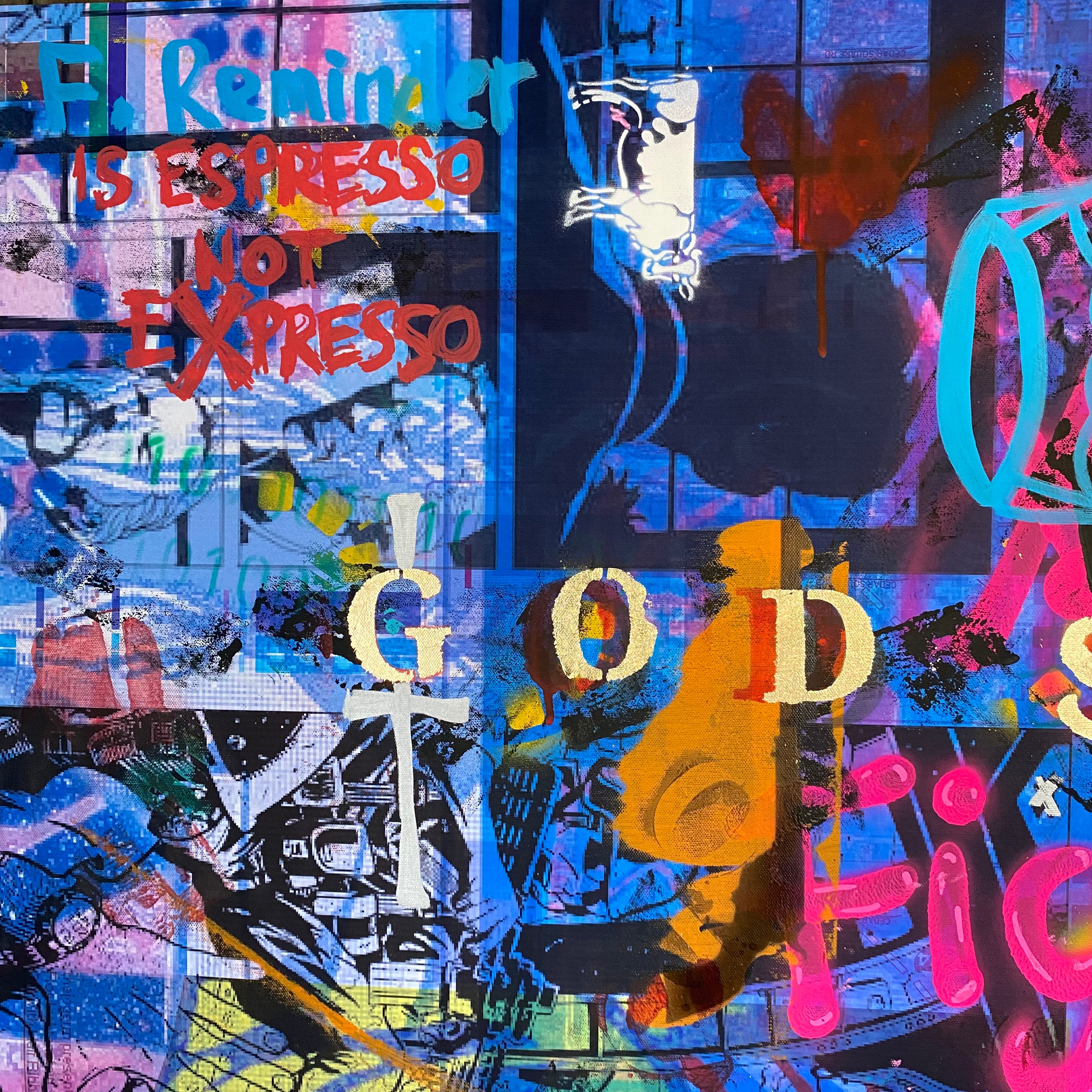 No driver — Mixed media on canvas by Papayon