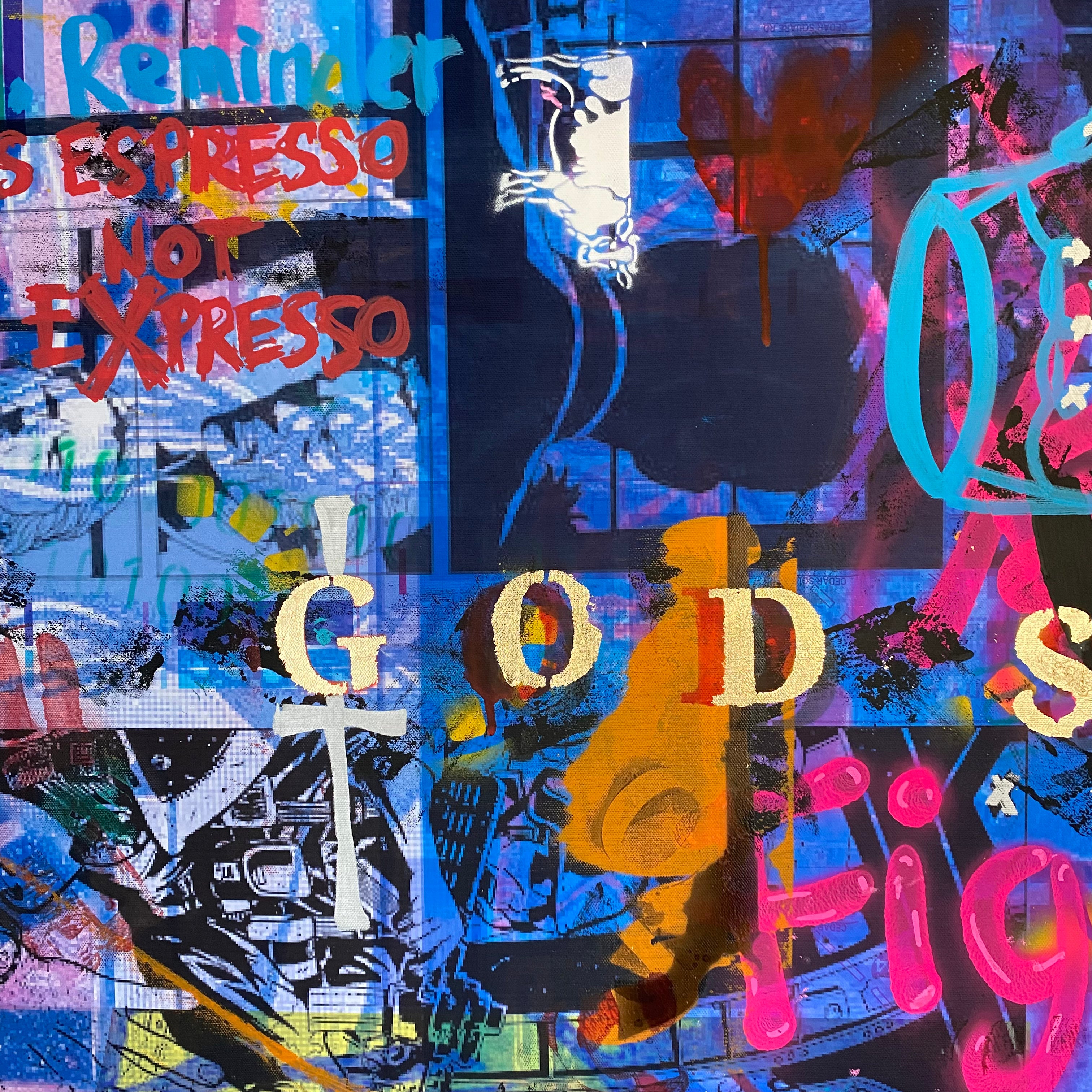 No driver — Mixed media on canvas by Papayon