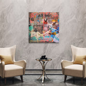 Alt text canvas — Mixed media on canvas by Papayon