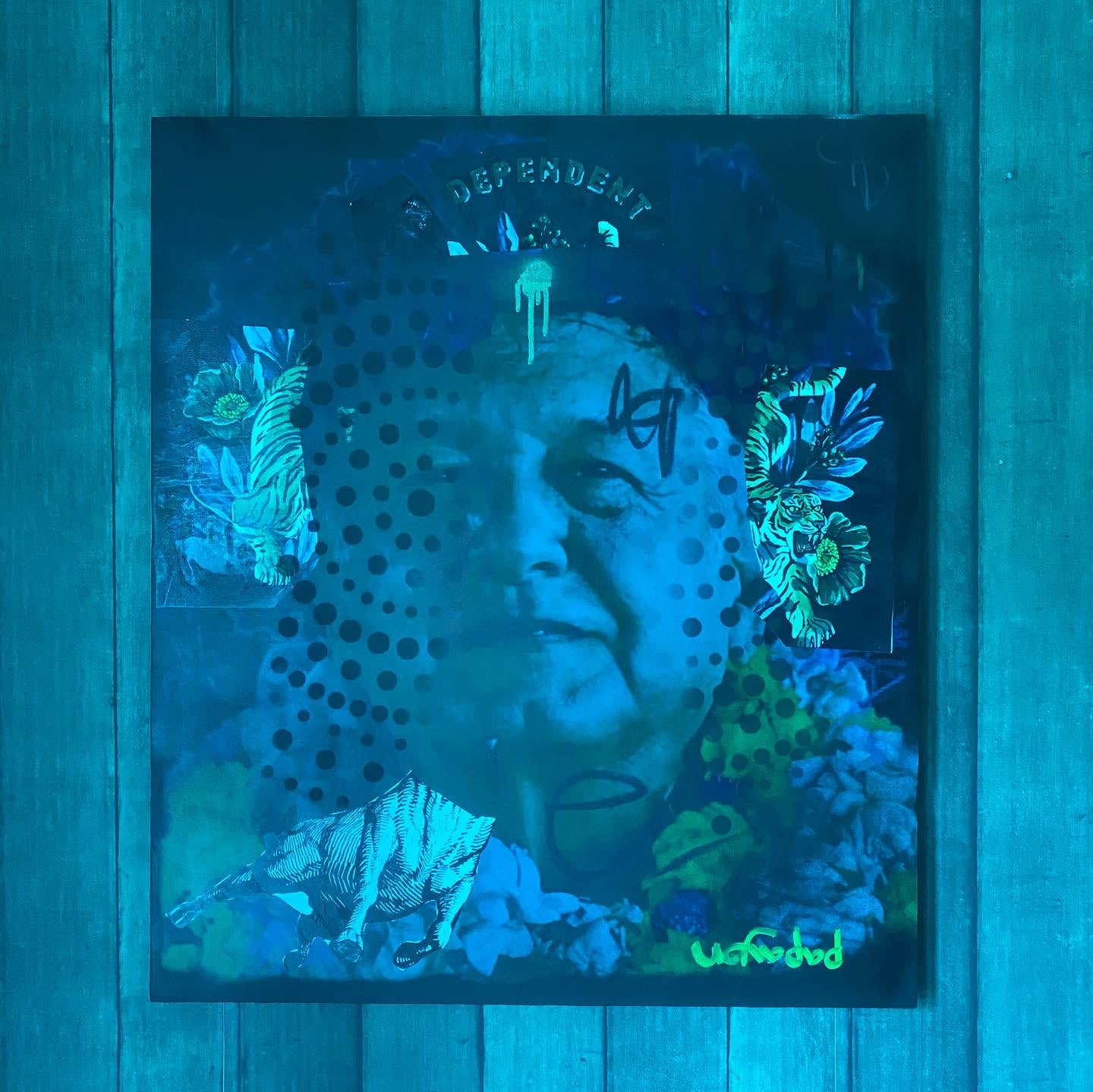 Dependent — Mixed media on canvas by Papayon