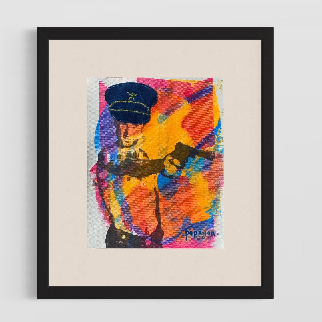 Top R canvas — Mixed media on canvas by Papayon
