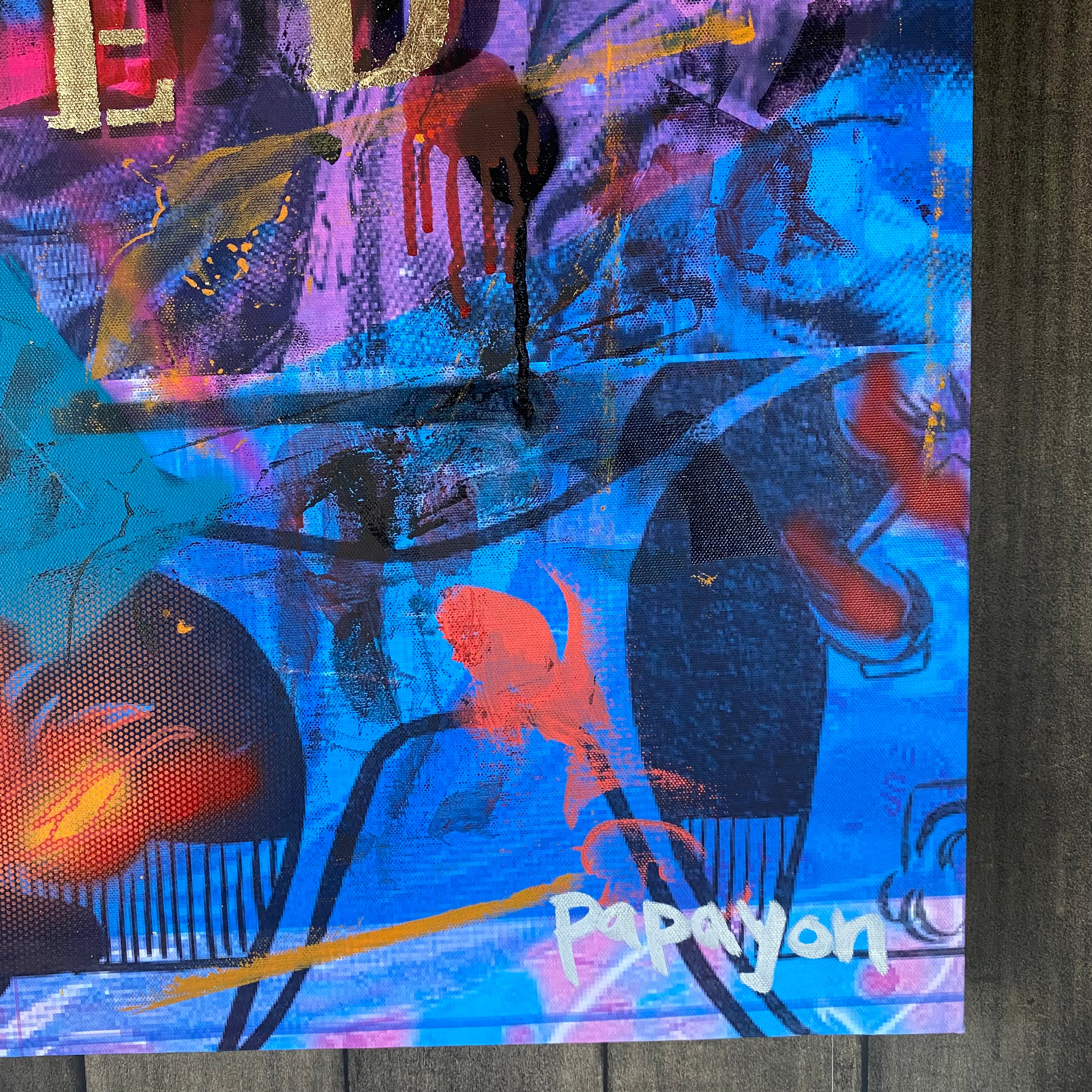 No driver — Mixed media on canvas by Papayon