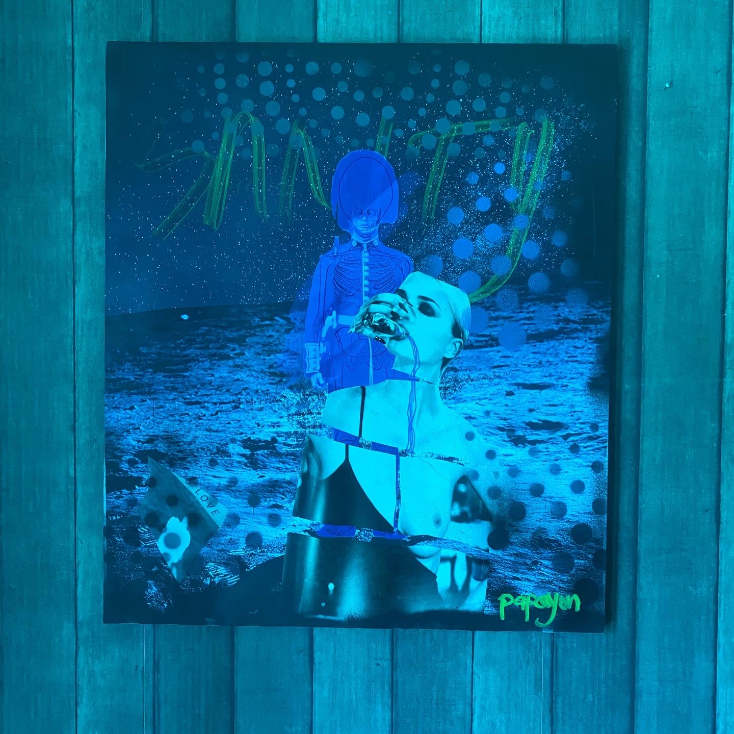 Sanity — Mixed media on canvas by Papayon